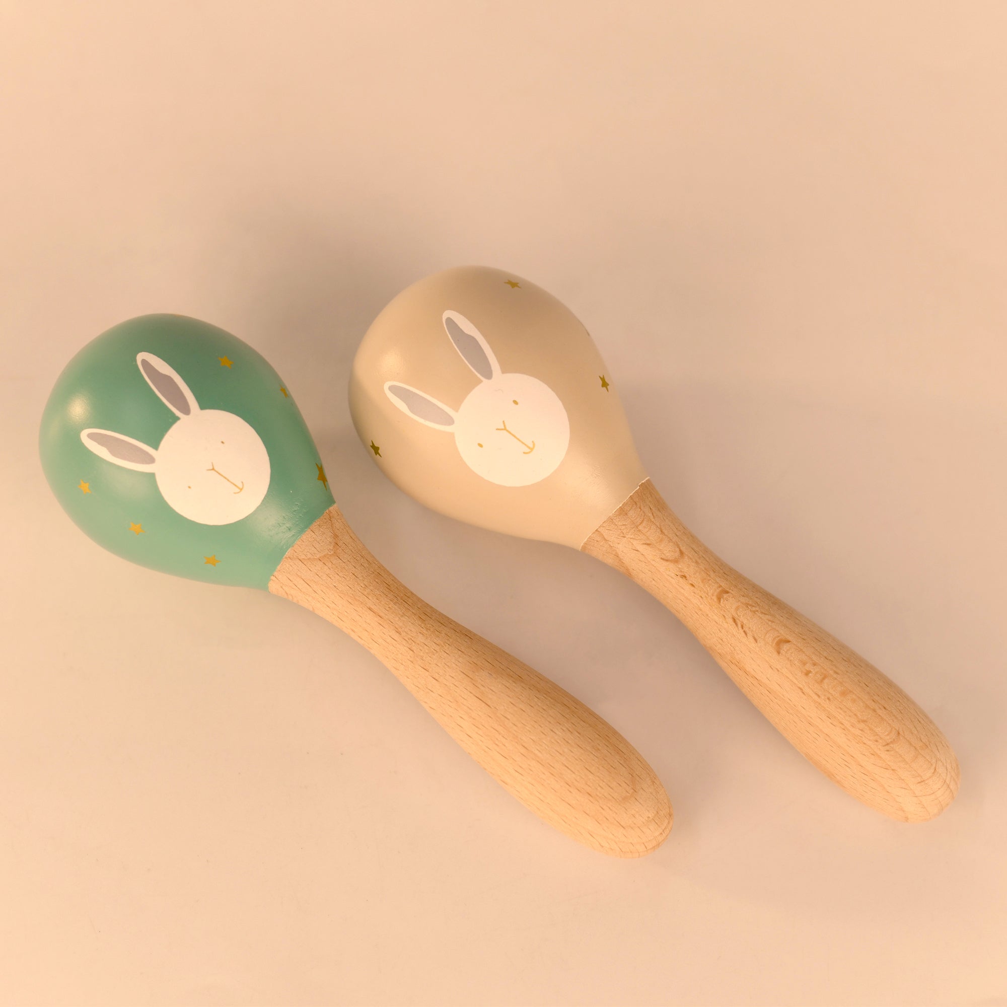 Playbox Wooden Non - Toxic Forest Rattle Toys for Kids | Discover Sounds and Explore Textures, Pack of 2 - PBN - 002A