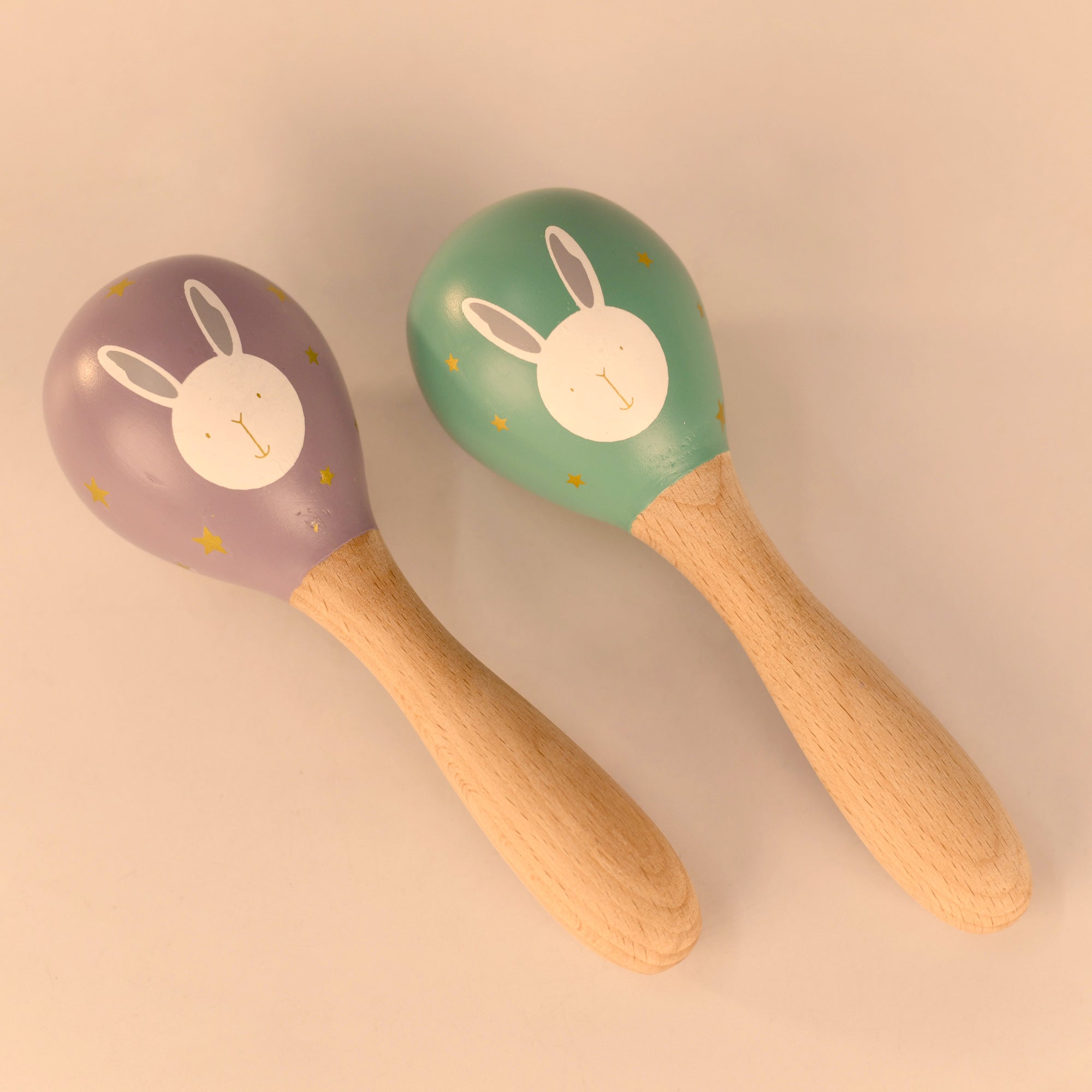 Playbox Wooden Non - Toxic Forest Rattle Toys for Kids | Discover Sounds and Explore Textures, Pack of 2 - PBN - 002C