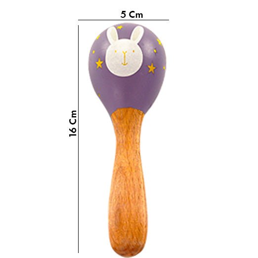 Playbox Wooden Non - Toxic Forest Rattle Toys for Kids | Discover Sounds and Explore Textures, Pack of 2 - PBN - 002C