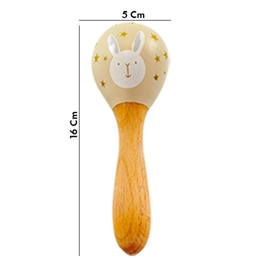 Playbox Wooden Non - Toxic Forest Rattle Toys for Kids | Discover Sounds and Explore Textures, Pack of 2 - PBN - 002C