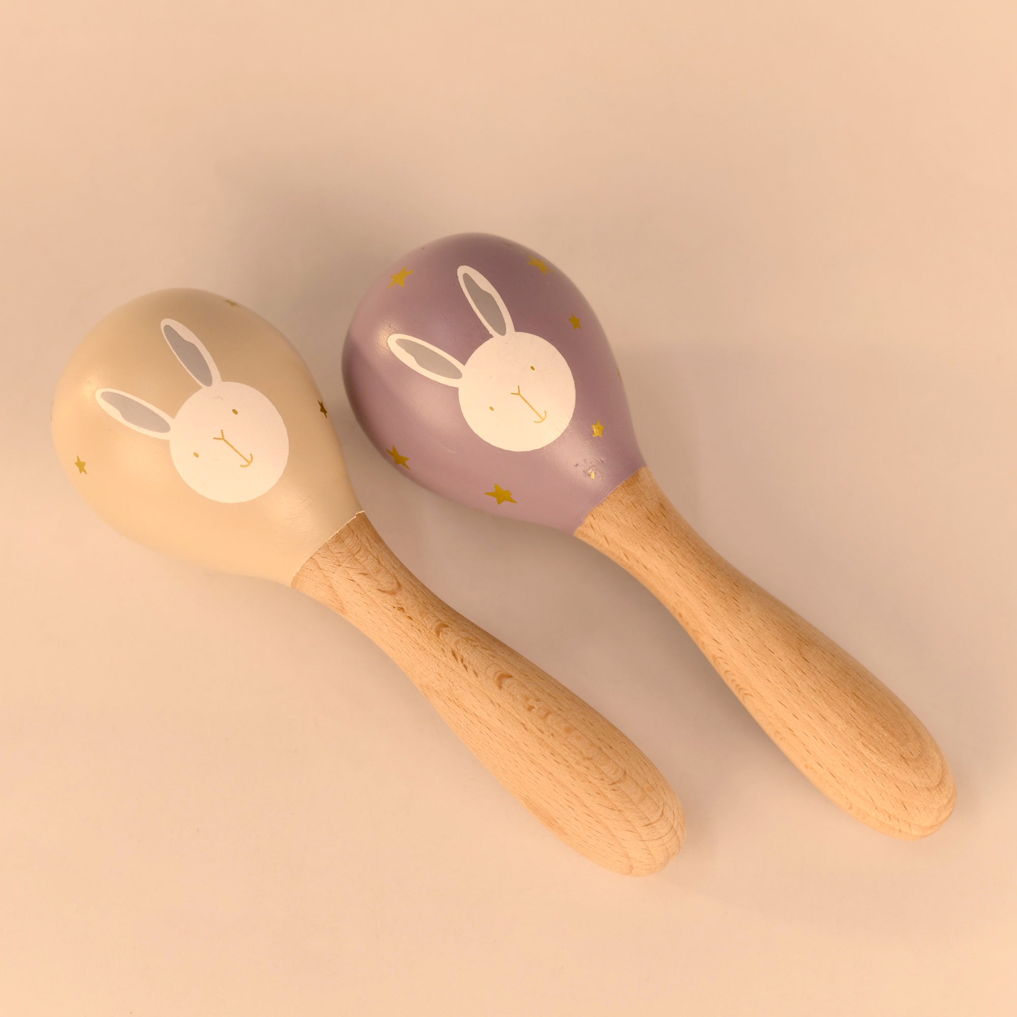 Playbox Wooden Non - Toxic Forest Rattle Toys for Kids | Discover Sounds and Explore Textures, Pack of 2 - PBN - 002B