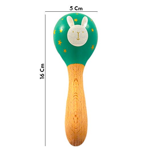 Playbox Wooden Non - Toxic Forest Rattle Toys for Kids | Discover Sounds and Explore Textures, Pack of 2 - PBN - 002C