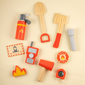 Playbox Wooden Portable Marshall's Fire Rescue Tool Kit Pretend Play Toy Set - PBP - 018