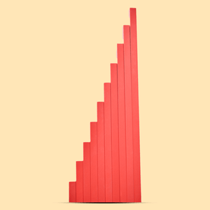 Playbox Wooden Red rod steps Sticks Blocks Toy Set for Toddler & Kids Baby Toys - PBS - 001