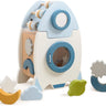 Playbox Wooden Spaceship Rocket Cube, Busy Board Toys, Sorting & Stacking Toy - PBP - 013
