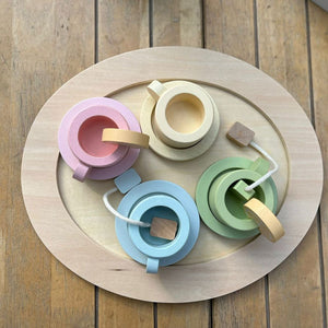 Playbox Wooden Tea Set for Kids, Pretend Play Tea Party Set for Toddlers 20pcs. - PBP - 006