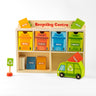 Playbox Wooden Tiny Trash Hub Reduce & Reuse Recycling Green Garbage Truck Toy - PBR - 003