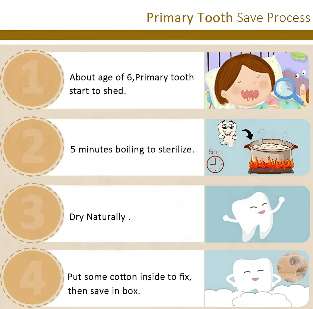 Playbox Wooden Tooth Saver Box – Keepsake Storage for Baby & Kids’ Lost Teeth - PBD - 001