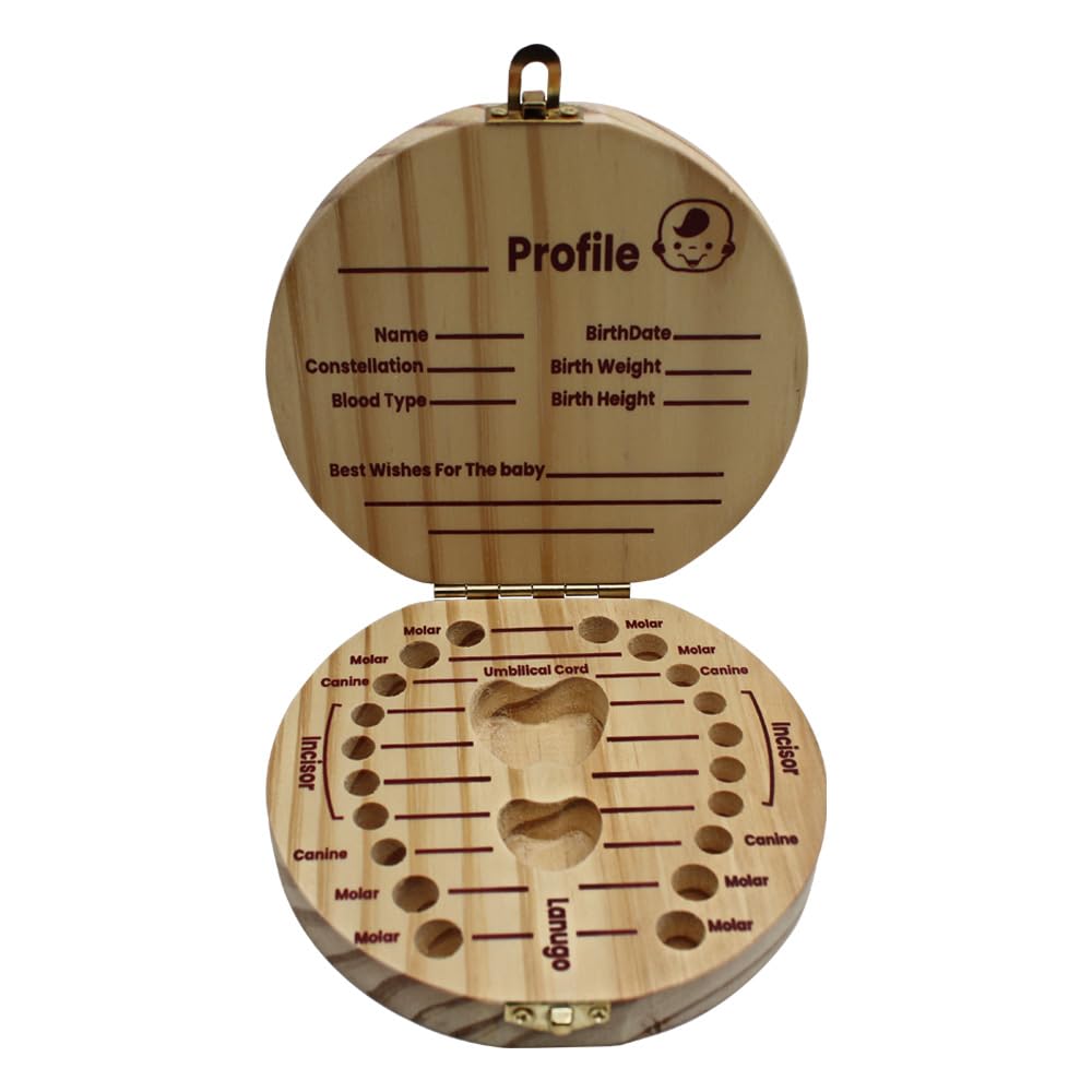 Playbox Wooden Tooth Saver Box – Keepsake Storage for Baby & Kids’ Lost Teeth - PBD - 001