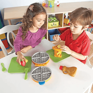 Playbox Wooden Waffle Maker Sweet Treat Toddler & Kids Pretend Play Cooking Toys - PBP - 004BG