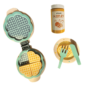 Playbox Wooden Waffle Maker Sweet Treat Toddler & Kids Pretend Play Cooking Toys - PBP - 004BG