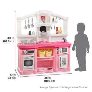 Playwell Step2 Fun with Friends Pink Toy Kitchen with Lights & Sounds 2+ Years - Pretend Play Toys