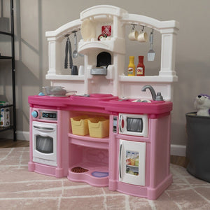 Playwell Step2 Fun with Friends Pink Toy Kitchen with Lights & Sounds 2+ Years - Pretend Play Toys