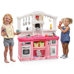 Playwell Step2 Fun with Friends Pink Toy Kitchen with Lights & Sounds 2+ Years - Pretend Play Toys