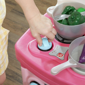 Playwell Step2 Fun with Friends Pink Toy Kitchen with Lights & Sounds 2+ Years - Pretend Play Toys