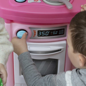 Playwell Step2 Fun with Friends Pink Toy Kitchen with Lights & Sounds 2+ Years - Pretend Play Toys