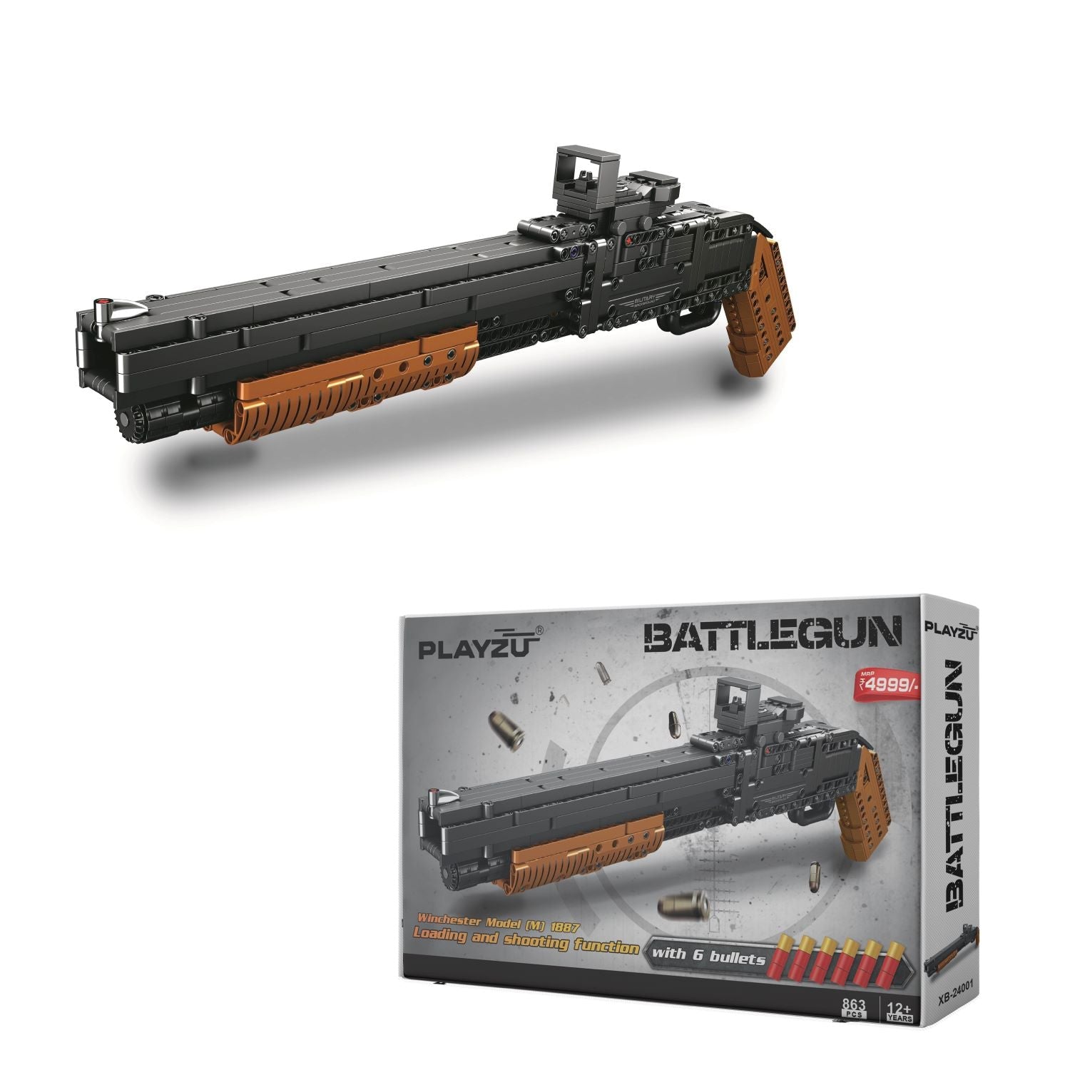 Playzu Building Blocks Battlegun - XB - 24001