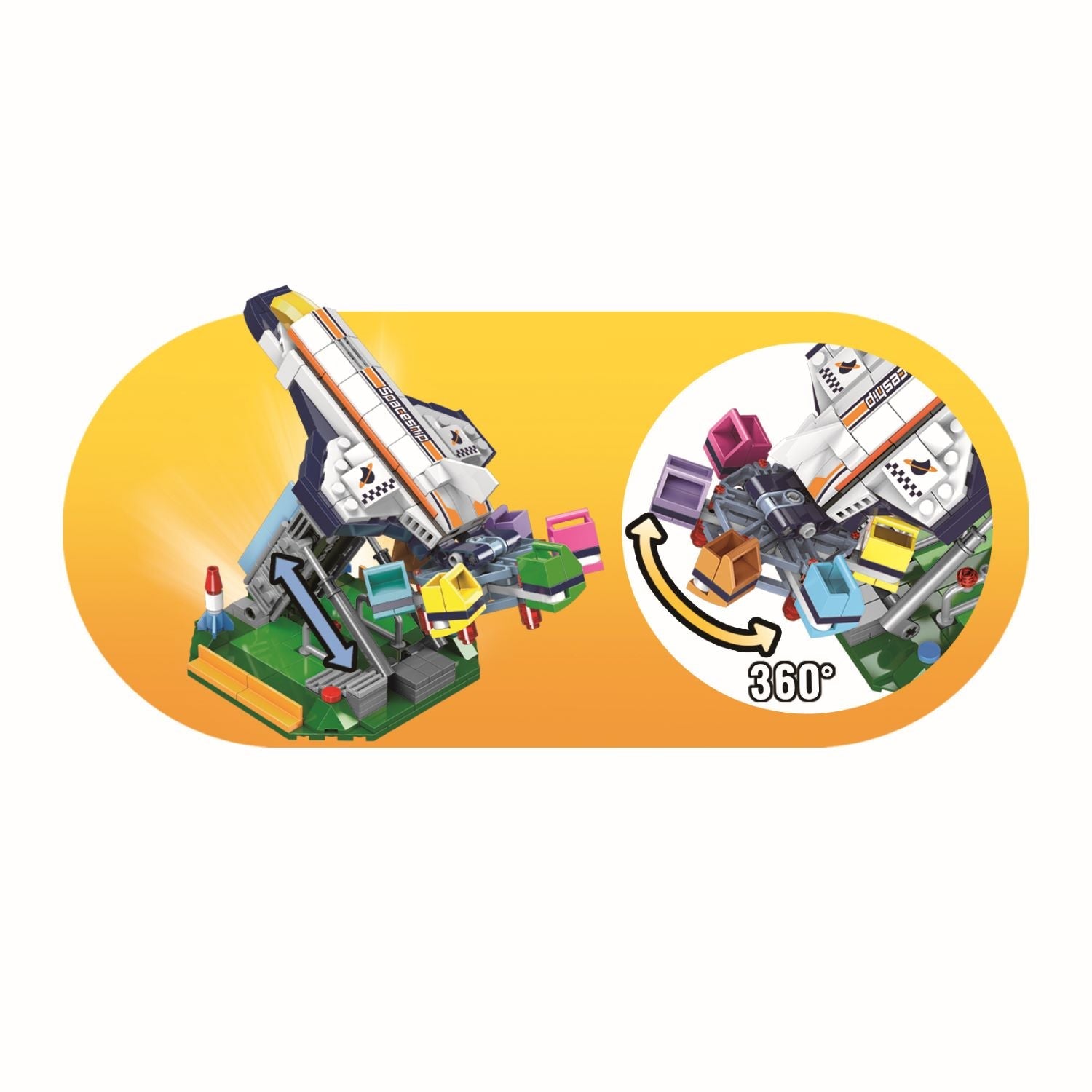 Playzu Building Blocks Space Shuttle - XB - 01111