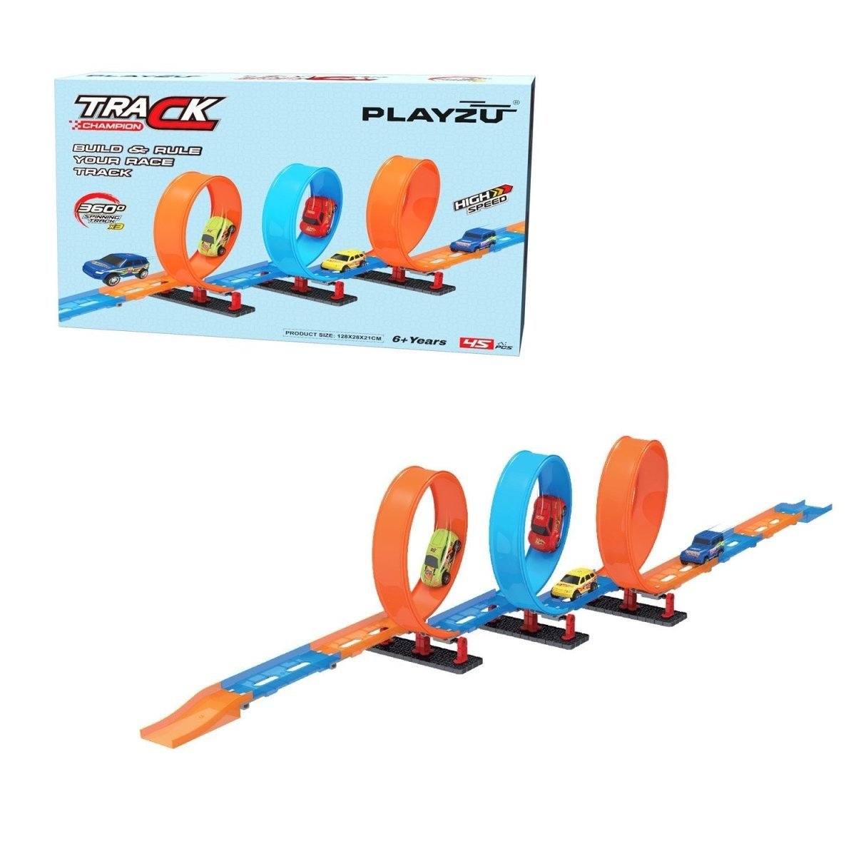 Playzu Pull Back Track Set- 3 - 679-102