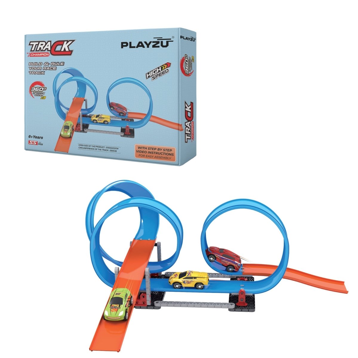Playzu Pull Back Track Set 3B-Turn - 679-113
