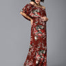 Plum And Done Floral Maternity Photoshoot Gown - DRS-MRNFL-S