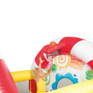 Plum Candy Bouncer with Inflator & Storage Bag - Kids Activity & Play Equipment