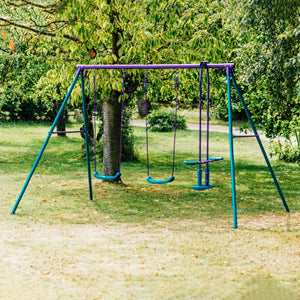 Plum Metal Jupiter Double Swing and Glider Set - Kids Activity & Play Equipment