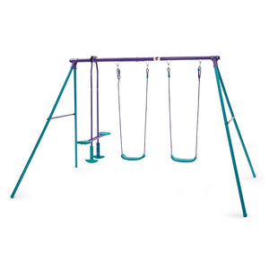 Plum Metal Jupiter Double Swing and Glider Set - Kids Activity & Play Equipment