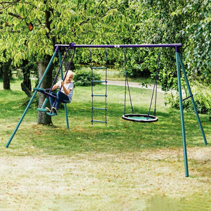 Plum Metal Multiplay Swing Set - Kids Activity & Play Equipment