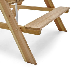 Plum Rectangular Picnic table with Parasol (Natural) - Kids Activity & Play Equipment