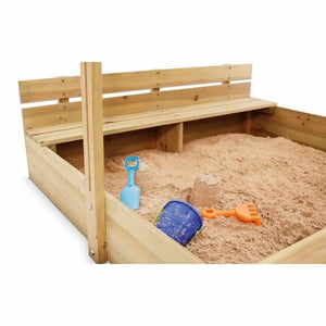 PLUM WOODEN SANDPIT WITH CANOPY - NATURAL - Kids Activity & Play Equipment