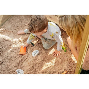 PLUM WOODEN SANDPIT WITH CANOPY - NATURAL - Kids Activity & Play Equipment