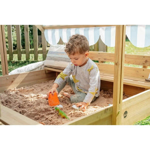 PLUM WOODEN SANDPIT WITH CANOPY - NATURAL - Kids Activity & Play Equipment