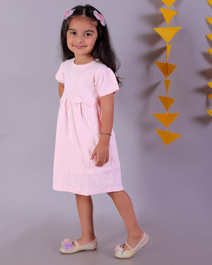 Polka Dotted Girls Casual Dress