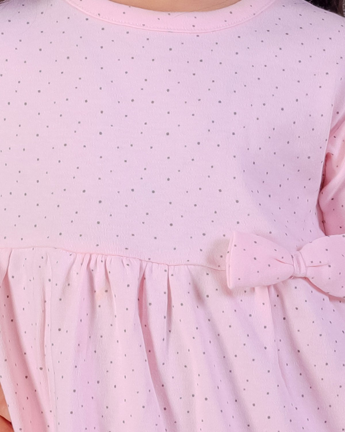 Polka Dotted Girls Casual Dress