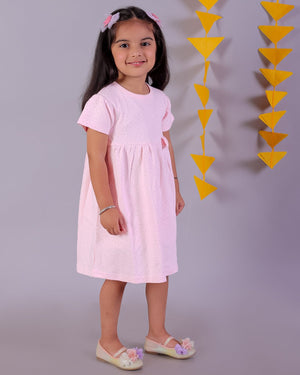 Polka Dotted Girls Casual Dress