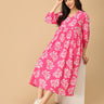 Pop Pink Parade Maternity and Nursing Dress - DRS - SK - POPRD - S
