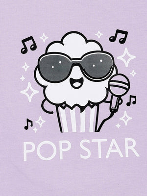 Zoomed image of graphics on Pop Star Baby Onesie