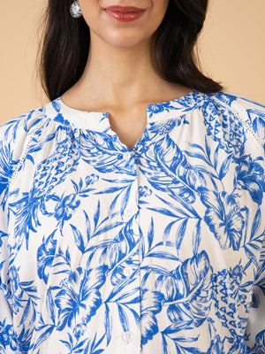 Porcelain Blue Maternity and Nursing Top - S Maternity and Nursing Tops