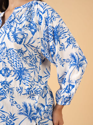 Porcelain Blue Maternity and Nursing Top - S Maternity and Nursing Tops