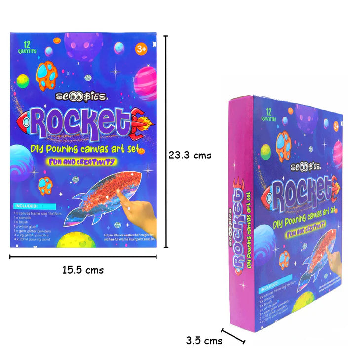 Scoobies Rocket DIY Pouring Canvas Art Set