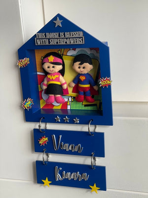 Power Brother & Sister Personalised Name Plaque - Little Surprise BoxPower Brother & Sister Personalised Name Plaque