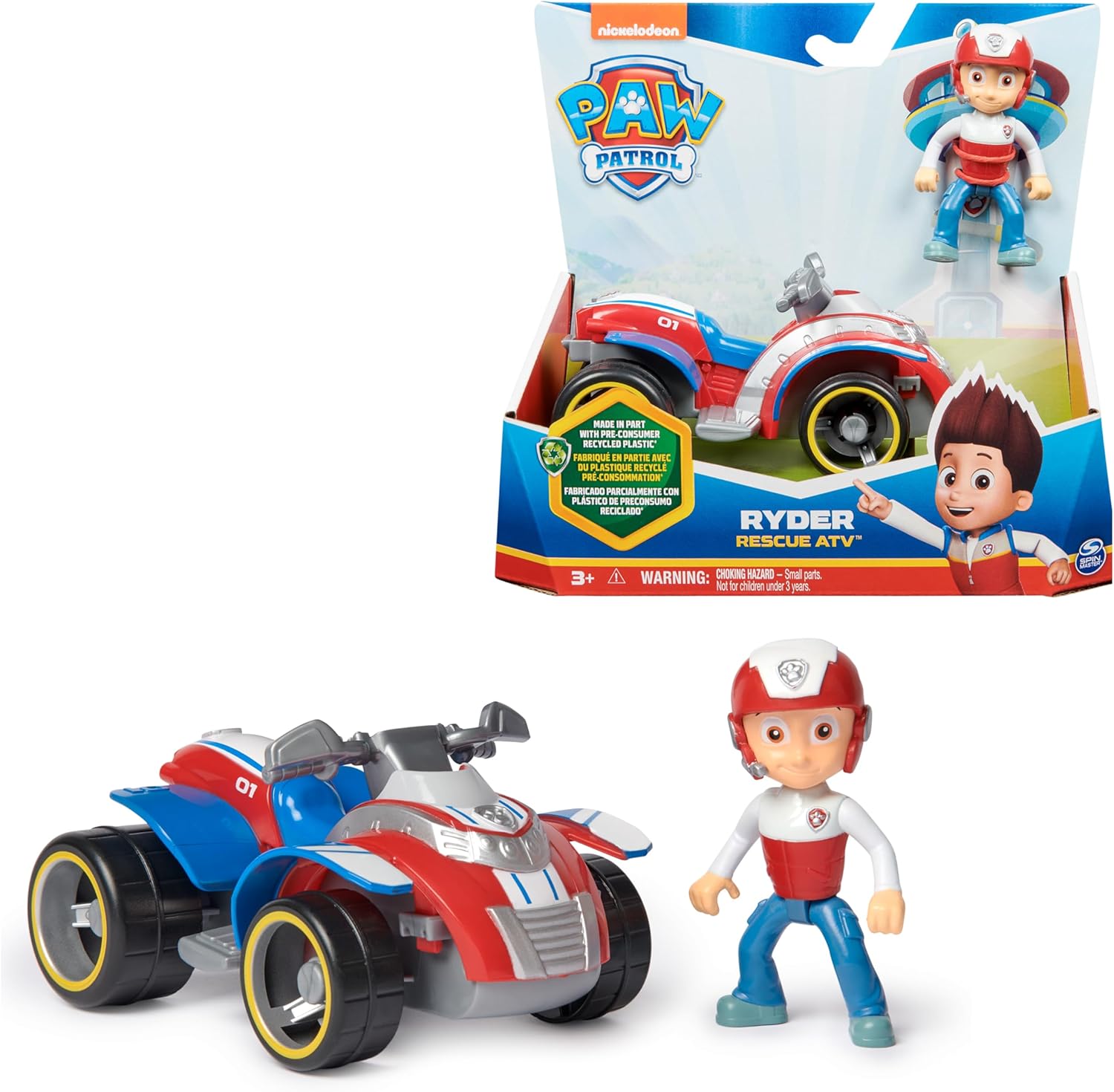 PAW Patrol Ryder ATV, Toy Vehicle with Action Figure, for Age 3 and Up