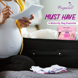 Pregawear Disposable Maternity Panty - High Absorbance Pad & Leak Guards(5 Pieces) - XS Disposable Maternity Panty