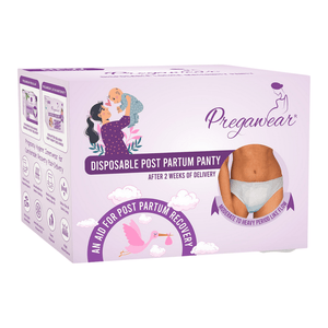 Pregawear Disposable Postpartum Pregnancy Panty for Medium - Heavy Flow(Pack of 5) - PF005A - 0XS