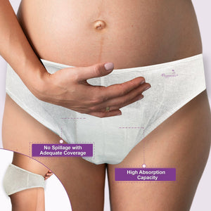 Pregawear Disposable Postpartum Pregnancy Panty for Medium - Heavy Flow(Pack of 5) - PF005A - 0XS