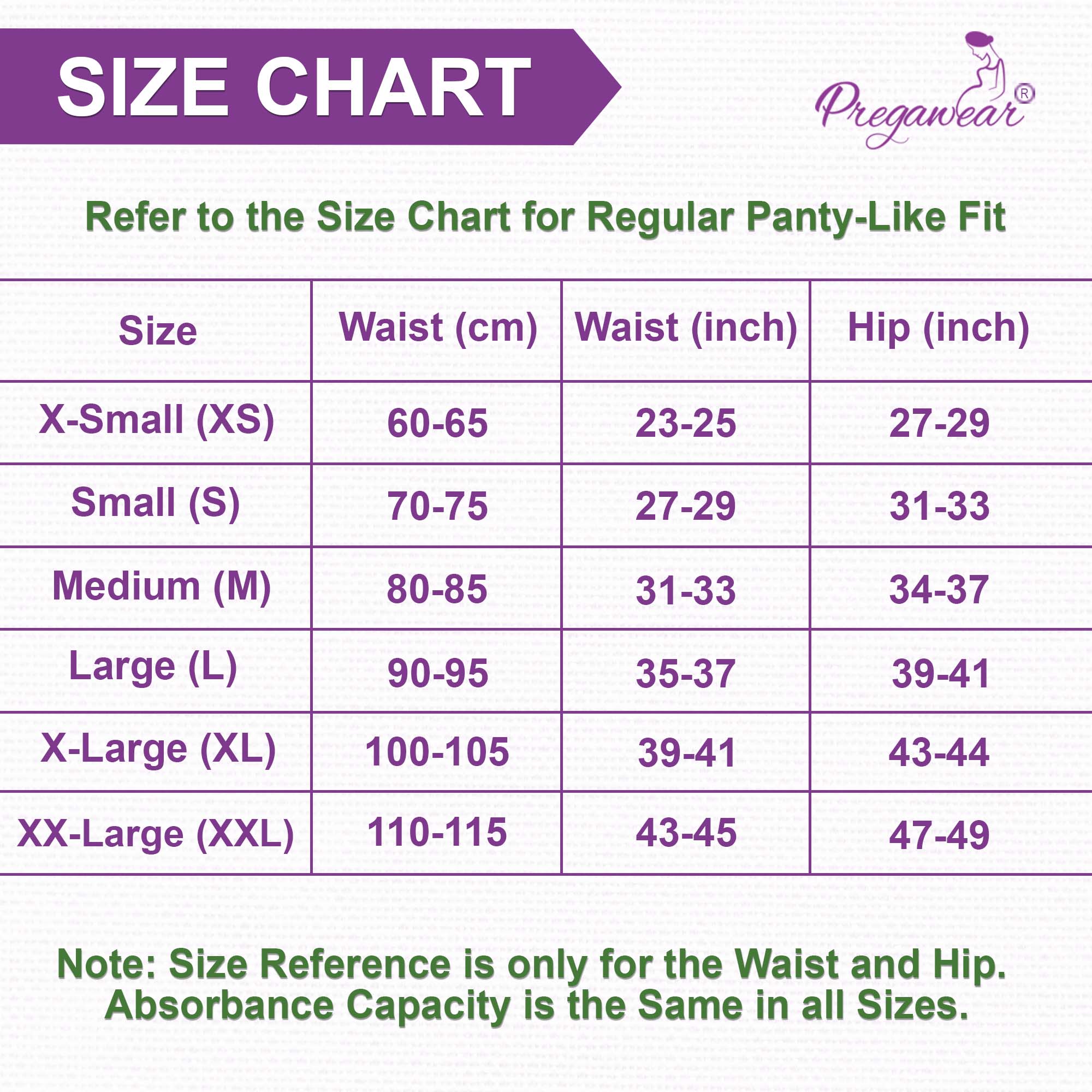 Pregawear Disposable Prepartum Pregnancy Panty for Minor Discharge (Pack of 5) - XS Disposable Maternity Panty