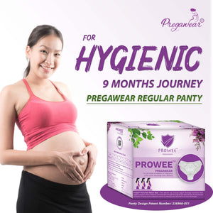 Pregawear Disposable Prepartum Pregnancy Panty for Minor Discharge (Pack of 5) - XS Disposable Maternity Panty