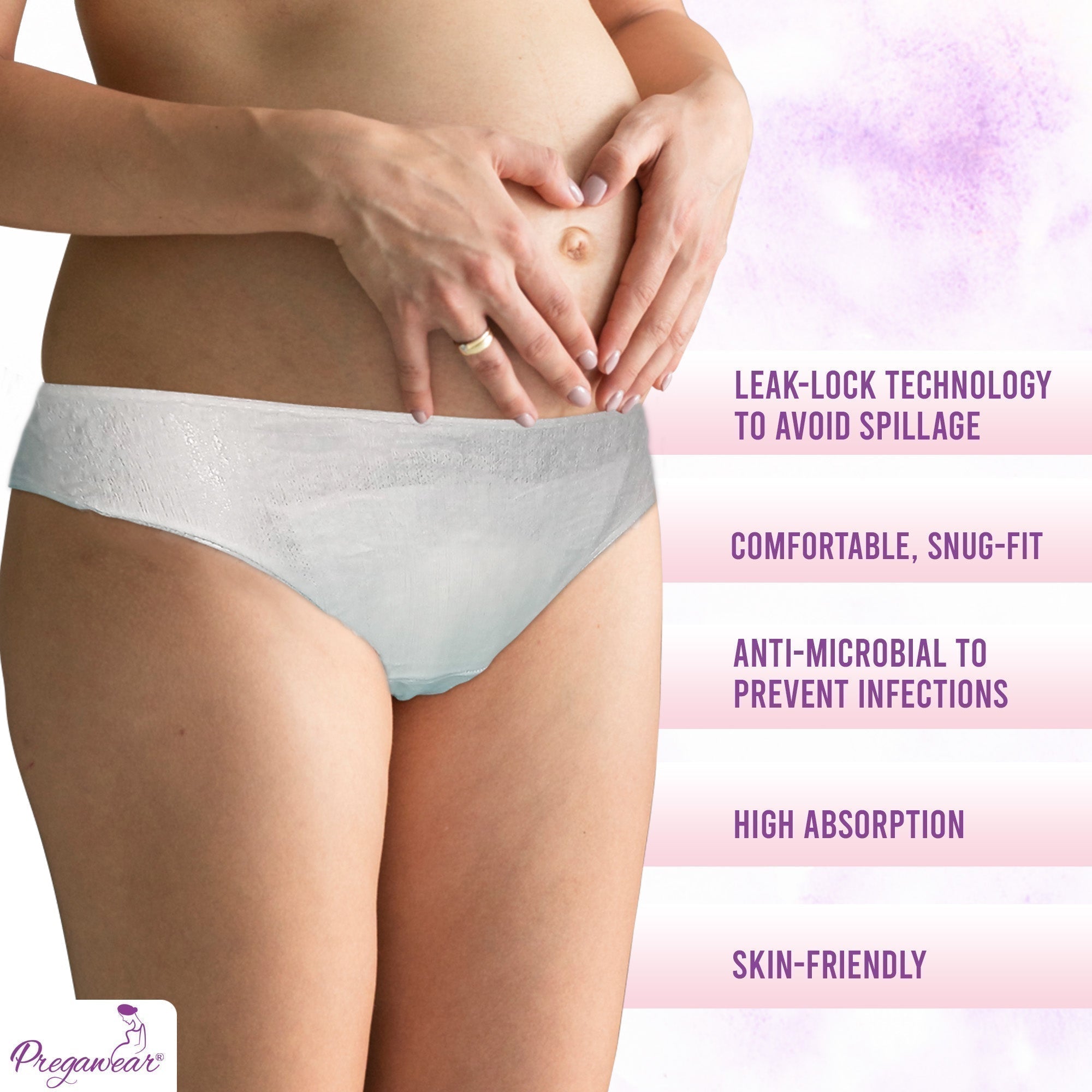 Pregawear Lochia Maternity Panties Disposable Pregnancy Postpartum Absorption Kit - XS Disposable Maternity Panty