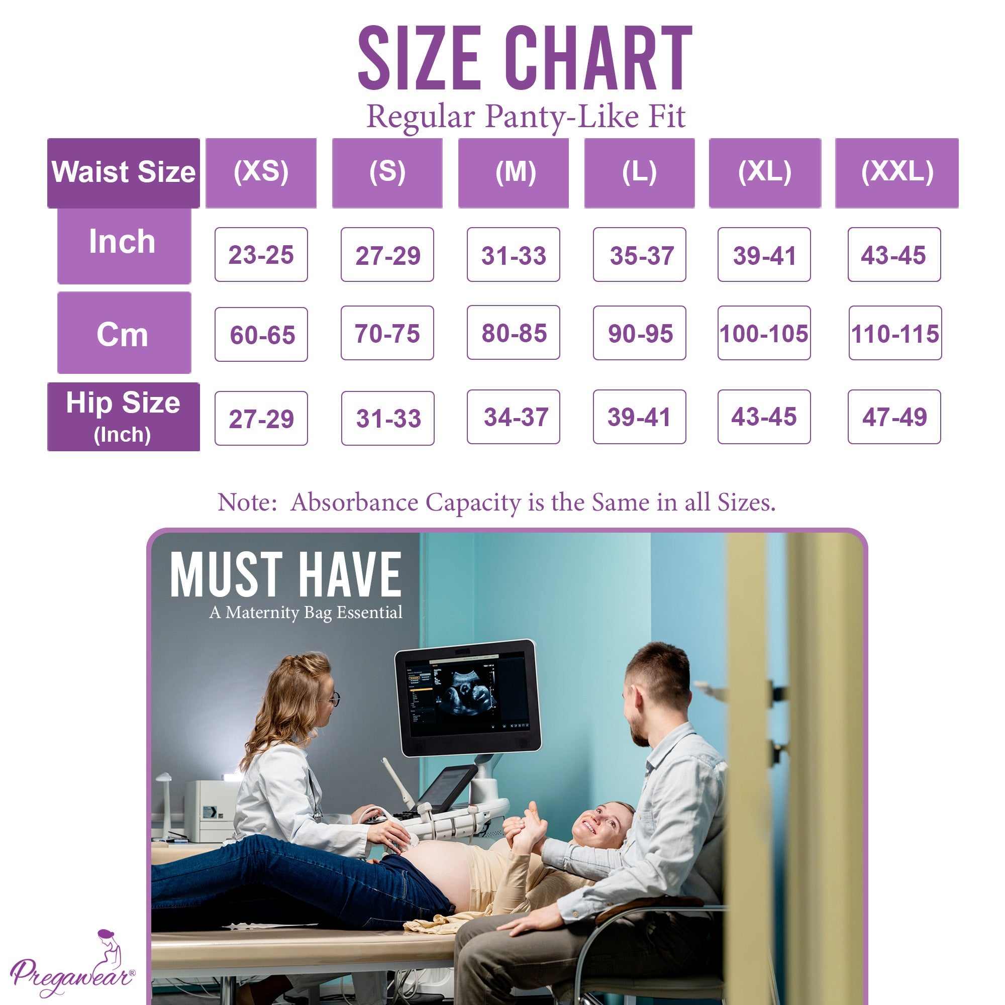 Pregawear Lochia Maternity Panties Disposable Pregnancy Postpartum Absorption Kit - XS Disposable Maternity Panty